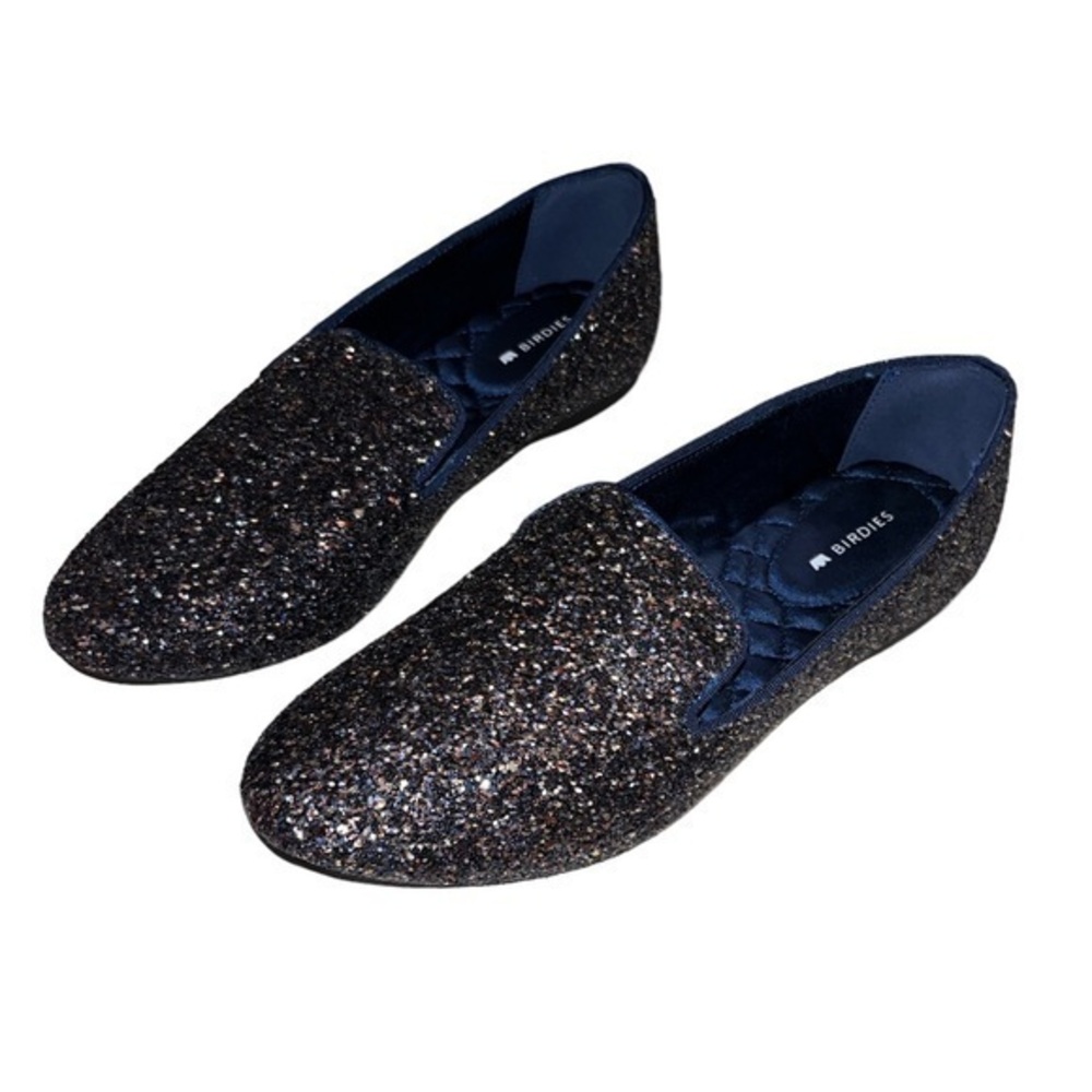BIRDIES Women’s The Starling Slipper Flats Galaxy Glitter Size 8 US NEW SOLD OUT